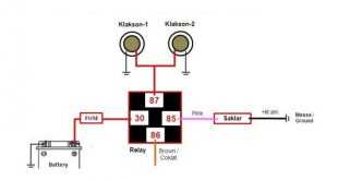 cara pasang relay klakson