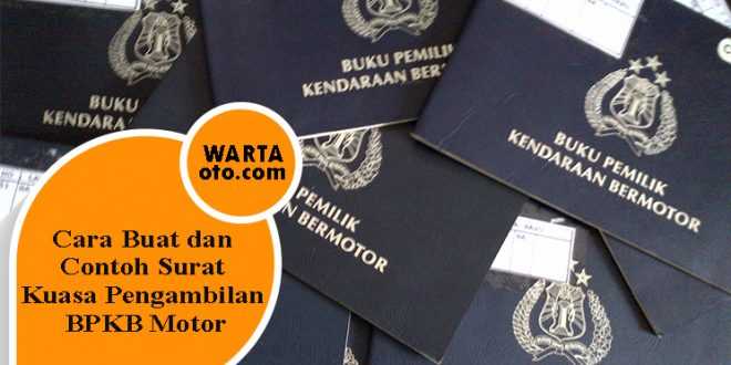 surat kuasa pengambilan BPKB motor.