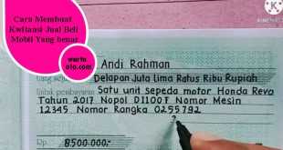 Cara Buat Kwitansi Jual Beli Mobil yang Benar